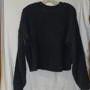 Hollister Gray Crop Sweater